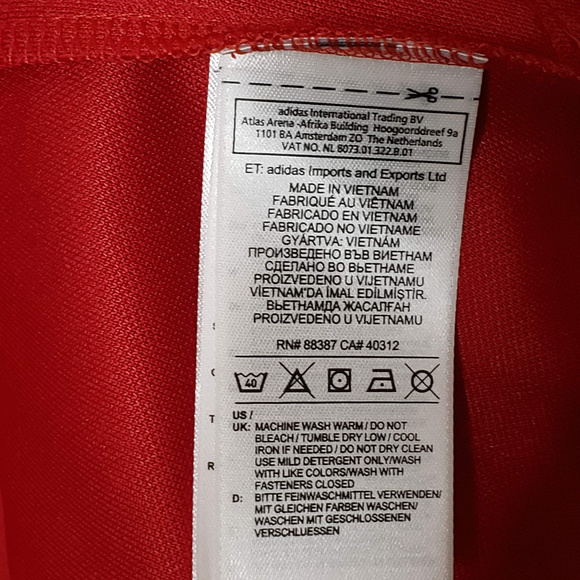 Adidas NWT red Climalite full zip track jacket - Picture 7 of 8